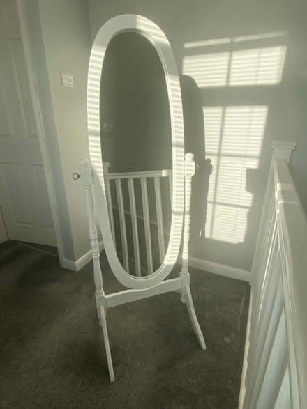 Photo of free White Wooden Parisian Mirror (Tadworth KT20) #1
