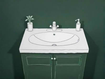 Photo of white bathroom sink (Mold CH7) #1