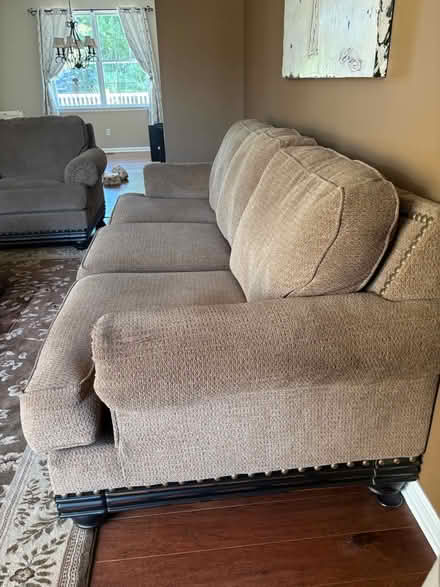 Photo of free Chenille couch and oversized chair (Off of Bunkerhill Rd & Rte 27) #1