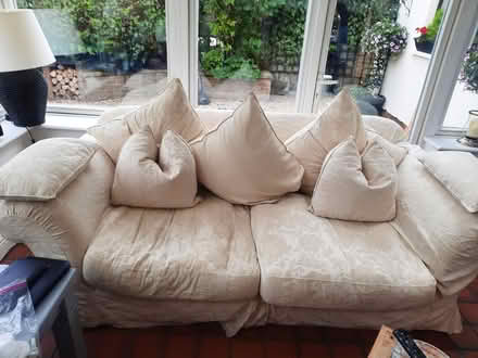 Photo of free cream sofa with cushions (Dublin 16) #1