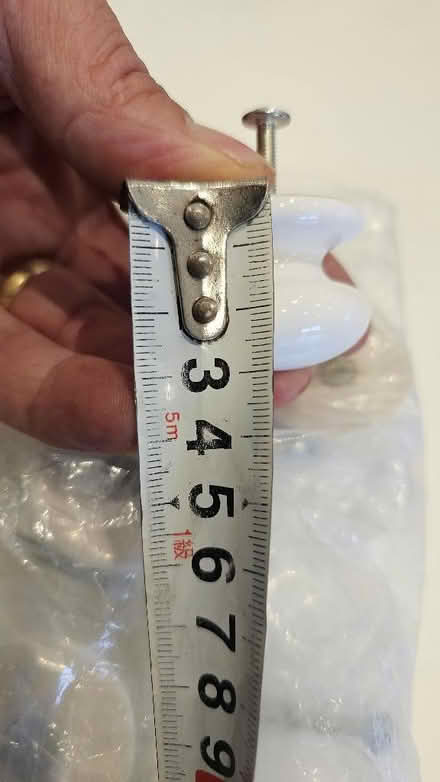 Photo of free 14 larger white porcelain cupboard screw-knobs unused (Townsend AL3) #3