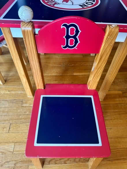 Photo of free Red Sox kids table (Bellrock area Malden) #4