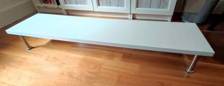 Photo of free IKEA EKBY JÄRPEN white low shelf / display riser – 119cm (Tolworth KT6) #1