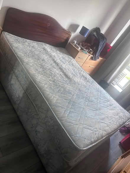Photo of free Mattress + Headboard + Bed Base (Kilternan) #1
