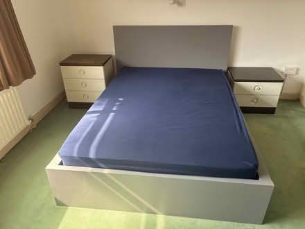 Photo of free Double Bed #2 and bedside lockers (Dundrum) #1