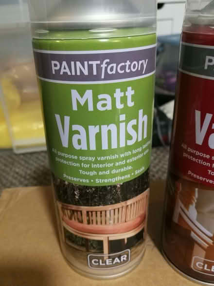 Photo of free 5 x Paint factory clear varnish 400 ml cans. Brand new (Southport PR9) #3