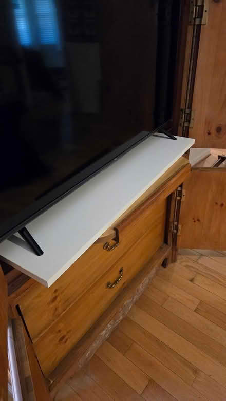 Photo of free Wood TV hutch w drawers and power (Menno Haven in Chambersburg) #3