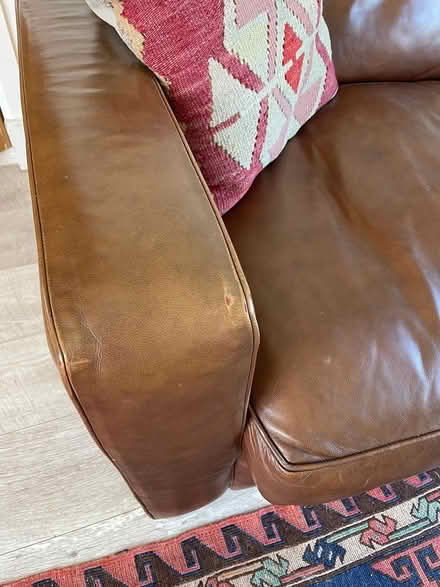 Photo of free Two-seater leather sofa (GU5, Gomshall) #3