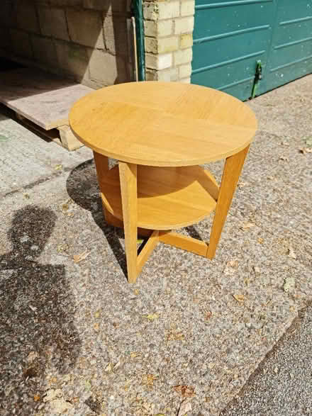 Photo of free Side table, light wood finish 60cm diameter and height (The Maltings CB4) #1