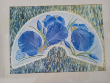 Photo of free Painting of blue flowers on fan (Wellingborough NN8 5) #2