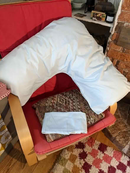 Photo of free V shaped support pillow and cases (Near Aston on Clun SY7) #1