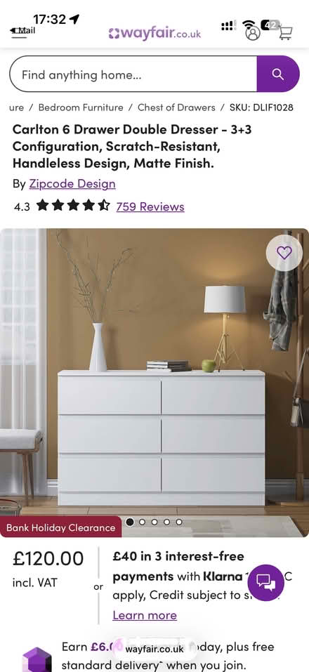 Photo of free White dresser (Notting Hill W11) #2