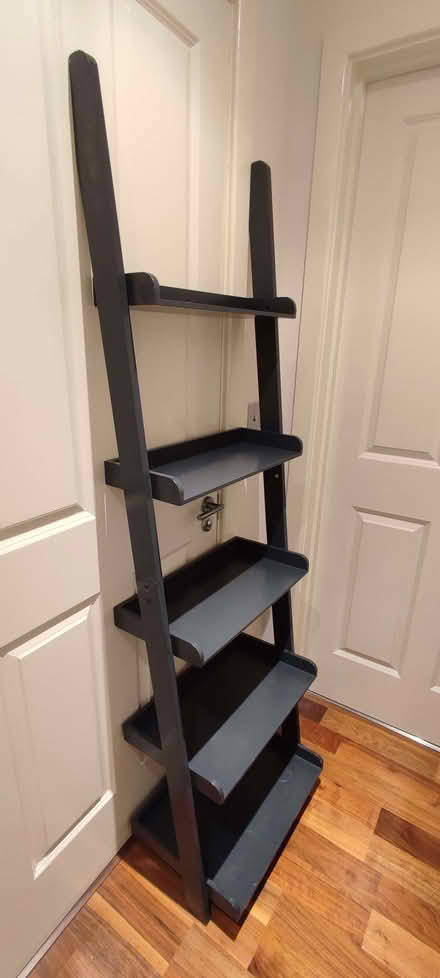 Photo of free Grey ladder-style shelving unit / bookcase (Tolworth KT6) #2