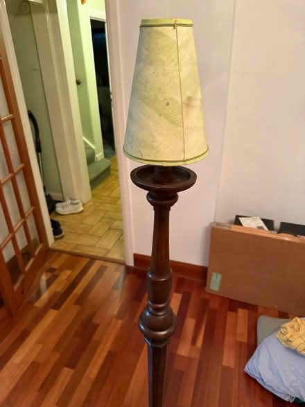 Photo of free Tall Dark Wood standard lamp (bognor regis PO22) #1