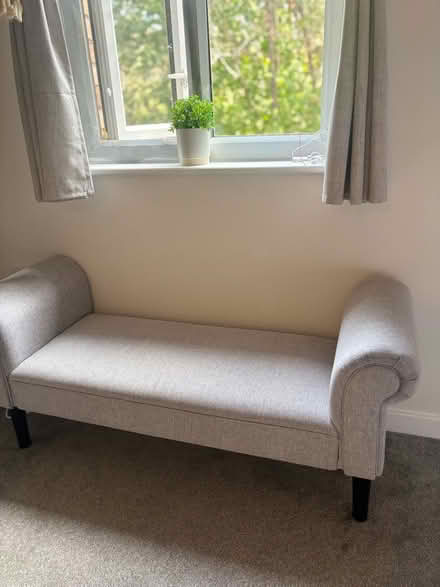 Photo of free Grey Upholstered Bench /Chaise Seat (Whitton TW4) #3
