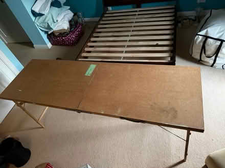 Photo of free Wooden folding trestle table (bognor regis PO22) #1