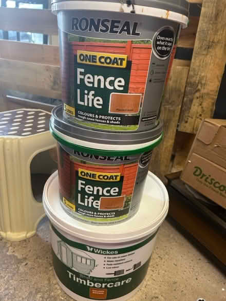 Photo of free Fence paint (Bartley Green B32) #1