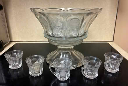 Photo of free Crystal punch bowl (Highland Park) #3