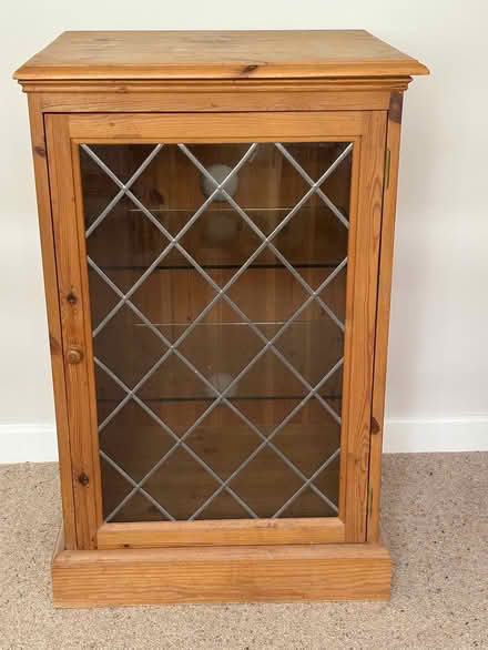 Photo of free Display/Glass/Stereo Pine Cabinet (Bookham, Leatherhead) #1