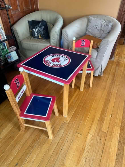 Photo of free Red Sox kids table (Bellrock area Malden) #1