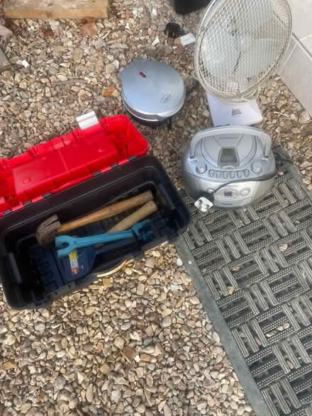Photo of free Fan, sandwich maker tool box radio (Potters bar EN6) #1