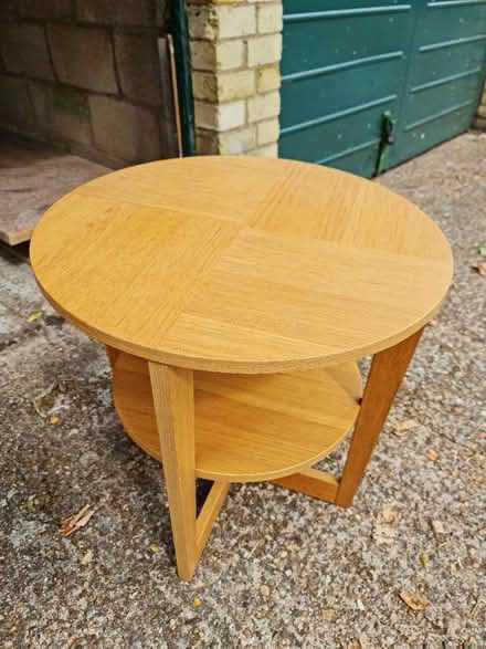Photo of free Side table, light wood finish 60cm diameter and height (The Maltings CB4) #2