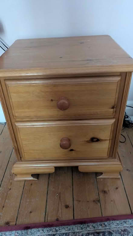 Photo of free Small solid pine chest of drawers (Ilkley LS29) #1