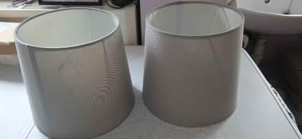 Photo of free Lamp shades x2 Grey (Malvern WR14) #1