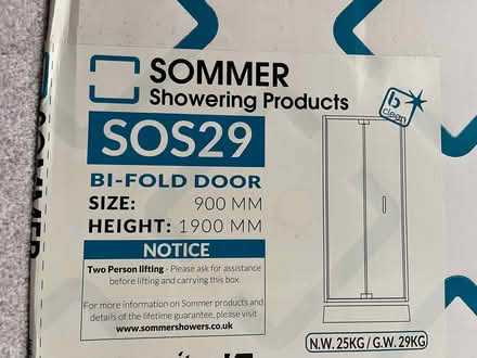 Photo of free Sommer Bifold Shower Door (Kingsway BA2) #2