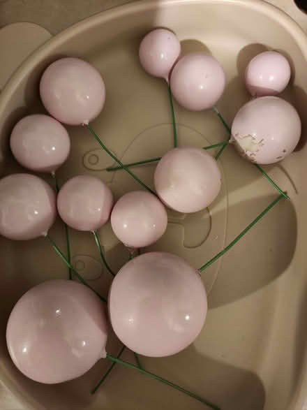 Photo of free Plastic cake decorations - pink balloons (Bromham Road MK40) #1