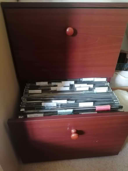 Photo of free Wooden 2 drawer filing cabinet (Stowmarket IP14) #2