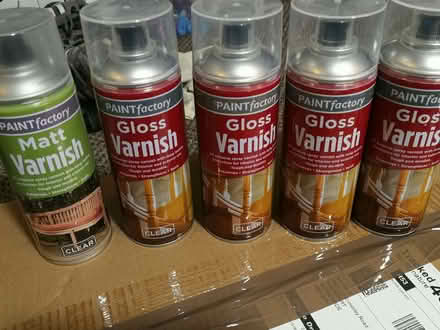 Photo of free 5 x Paint factory clear varnish 400 ml cans. Brand new (Southport PR9) #1