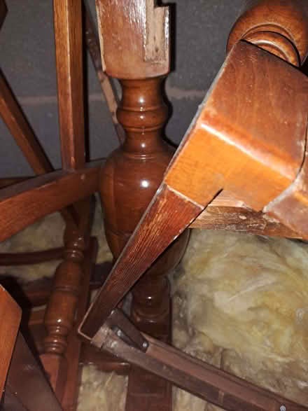 Photo of free vintage draw leaf table and 4 chairs (St. Georges TF2) #1