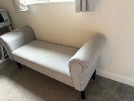Photo of free Grey Upholstered Bench /Chaise Seat (Whitton TW4) #1