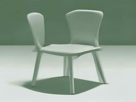 Photo of Green plastic garden chairs with arms (Upper Beeding BN44) #1