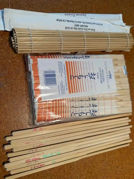 Photo of free Chopsticks and sushi rolling mat (PH near Strandwood School) #1
