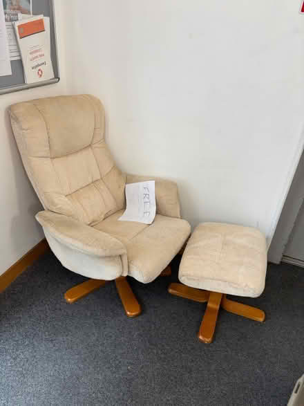 Photo of free Chair and Footstool (Hoxton Overground E2) #1