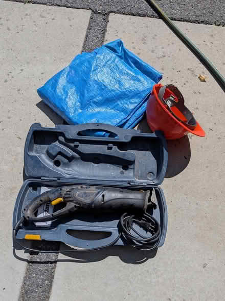 Photo of free tarp, sawsall, hardhat (Montreal road and St Laurent) #1