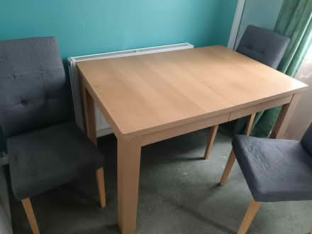 Photo of free Oak effect table and 4 chairs (Hartlepool TS25) #1