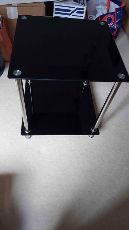 Photo of free Black glass side table (Lynsted ME9) #1