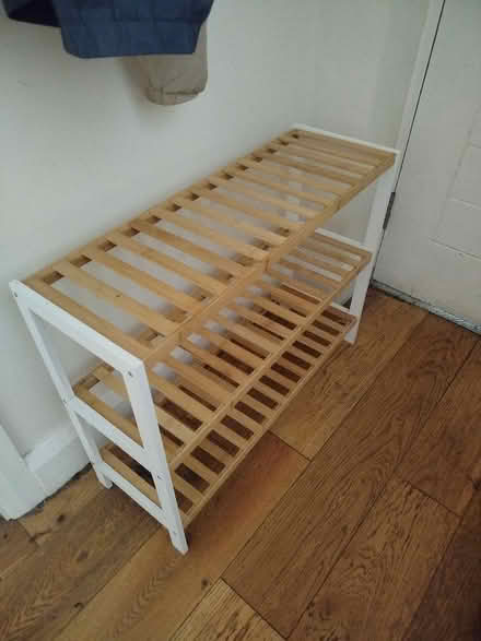 Photo of free wooden shoe rack / storage rack (Hampstead NW3) #1