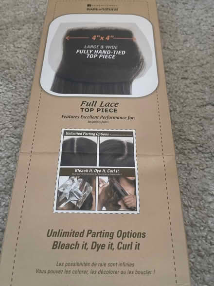 Photo of free Full lace top piece closure 4”x4” (Battersea SW8) #4