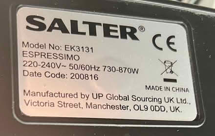 Photo of free Coffee machine Salter Expressimo (Epsom) #4