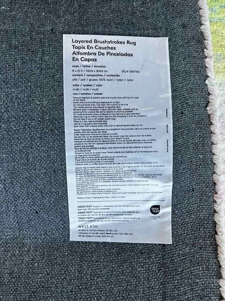 Photo of free Large West Elm Carpet (Arlington, MA) #2
