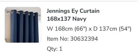 Photo of free Navy Blackout Curtains (Dunelm) with eyelets for pole (New Eltham SE9) #2