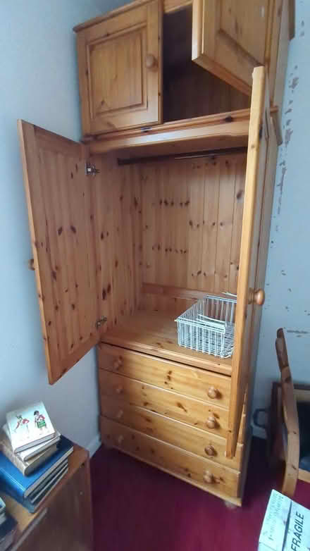 Photo of free Pine wardrobe and top box (Enfield EN1) #1