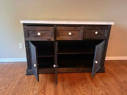 Photo of free Black Side Board with Marble too (Off of Bunkerhill Rd & Rte 27) #4