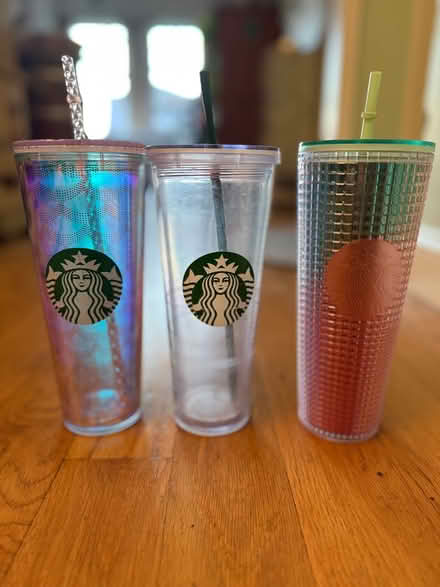Photo of free 3 Starbucks beverage containers (East Somerville) #1