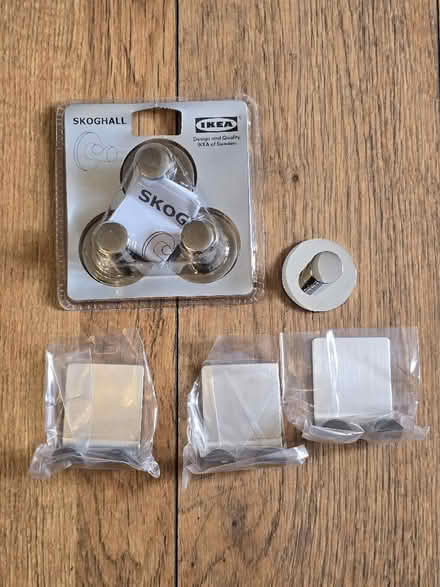 Photo of free Self-Adhesive Wall Hooks (4x IKEA Skoghall + 3x Brushed St (Wapping E1W) #1