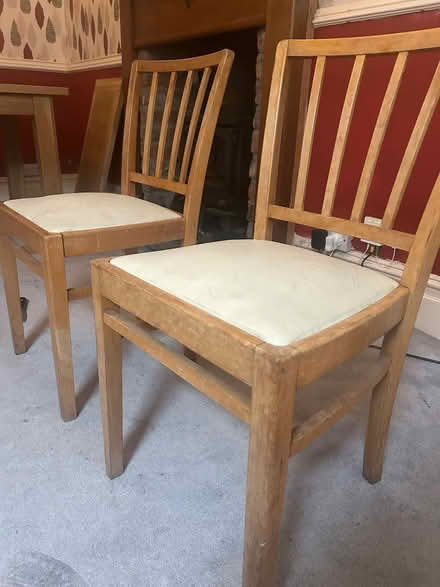 Photo of free Two wooden dining chairs (Ch45) #1